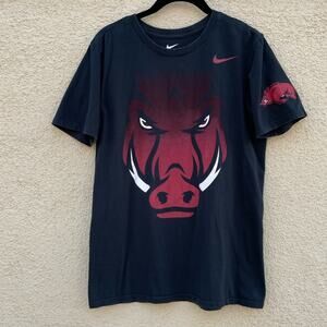 Nike Arkansas Razorbacks Short Sleeve Tee Mens S Black Red